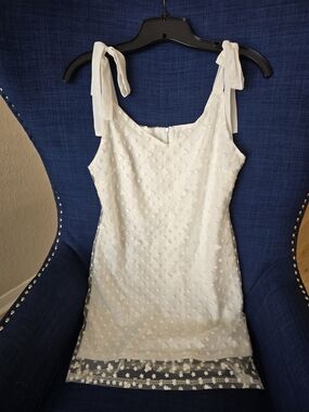 Blue Rain Light Blue Dress with Floral Logo